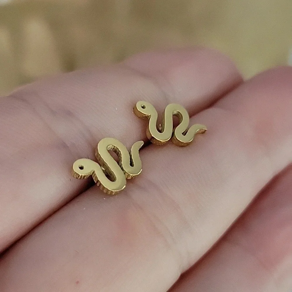 Snake Stud Earrings, choice of color